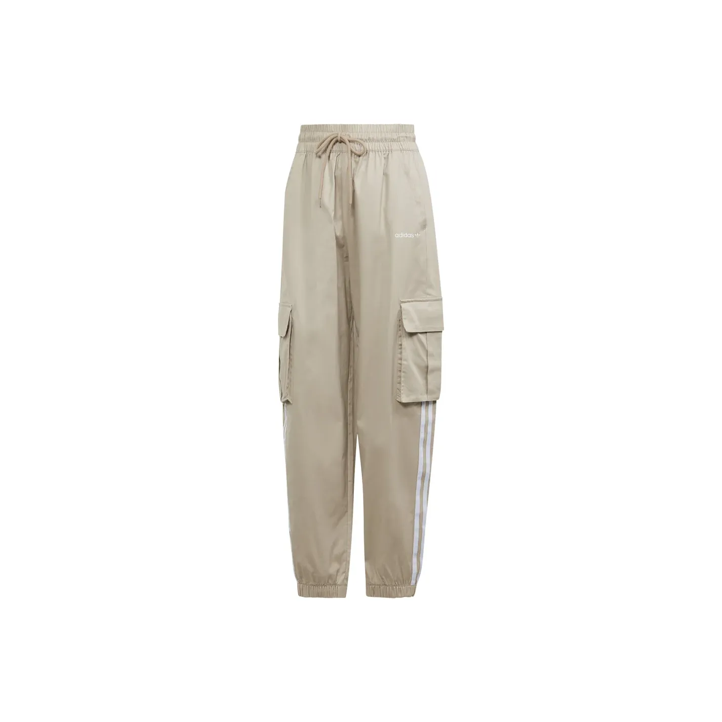 Adidas Originals CARGO pants logo-print Knitted Sports pants logo-print Women's Beige