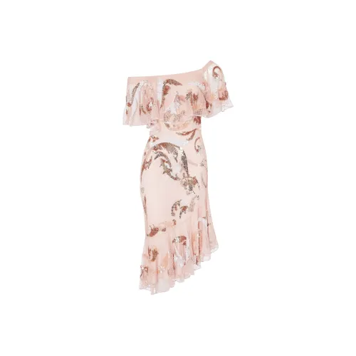 Temperley London Розовые Женские Платья с Короткими Рукавами