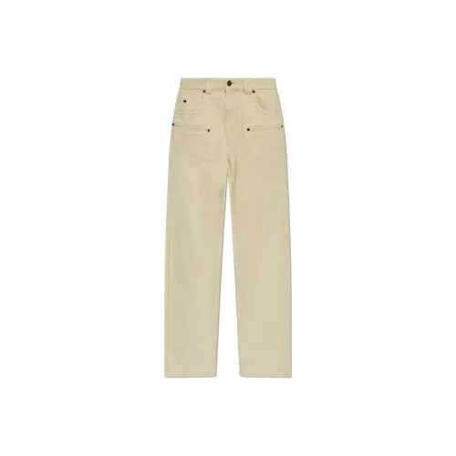 ISABEL MARANT ETOILE Ярко-желтые Женские Джинсы