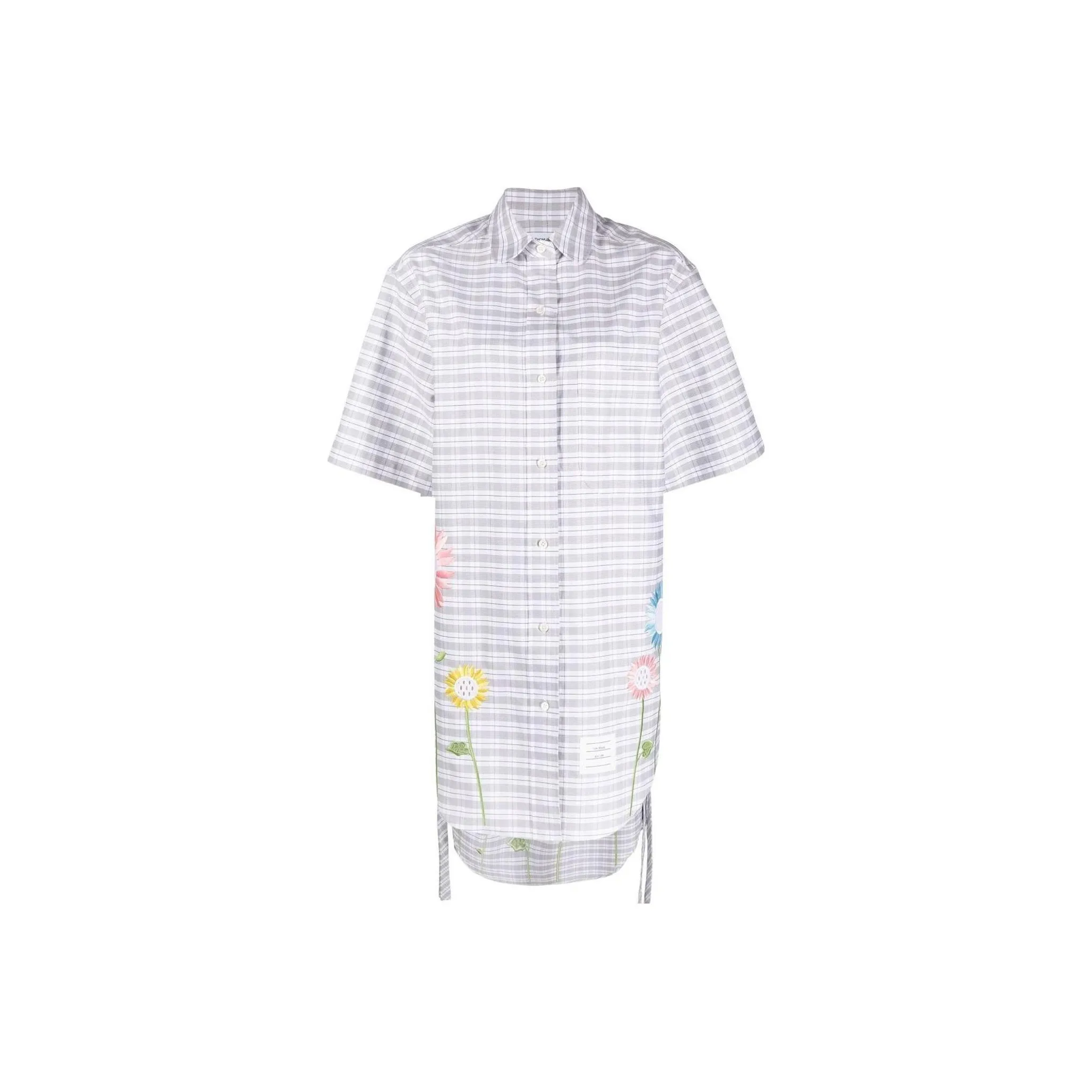 THOM BROWNE Short Sleeved Dresses Women's Light Gray