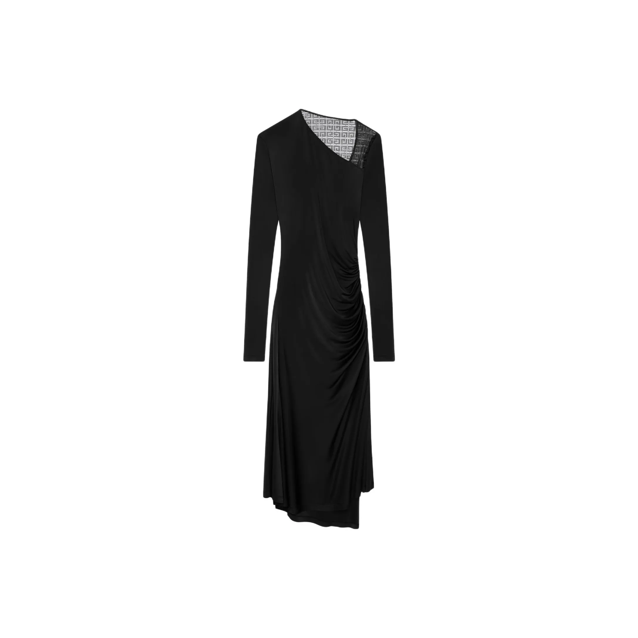 Givenchy 4G-lace Asymmetric Midi Dress