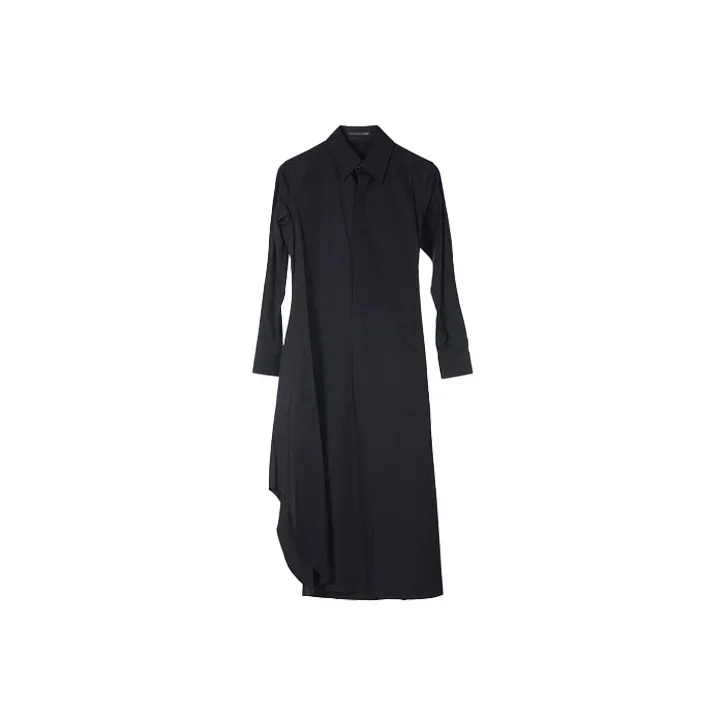 Yohji Yamamoto Long Sleeved Dresses Women's Black