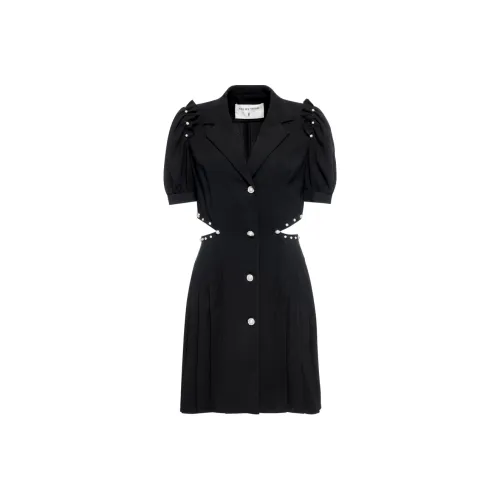 Yesby Yesir Black Женские Короткие Платья с Рукавами