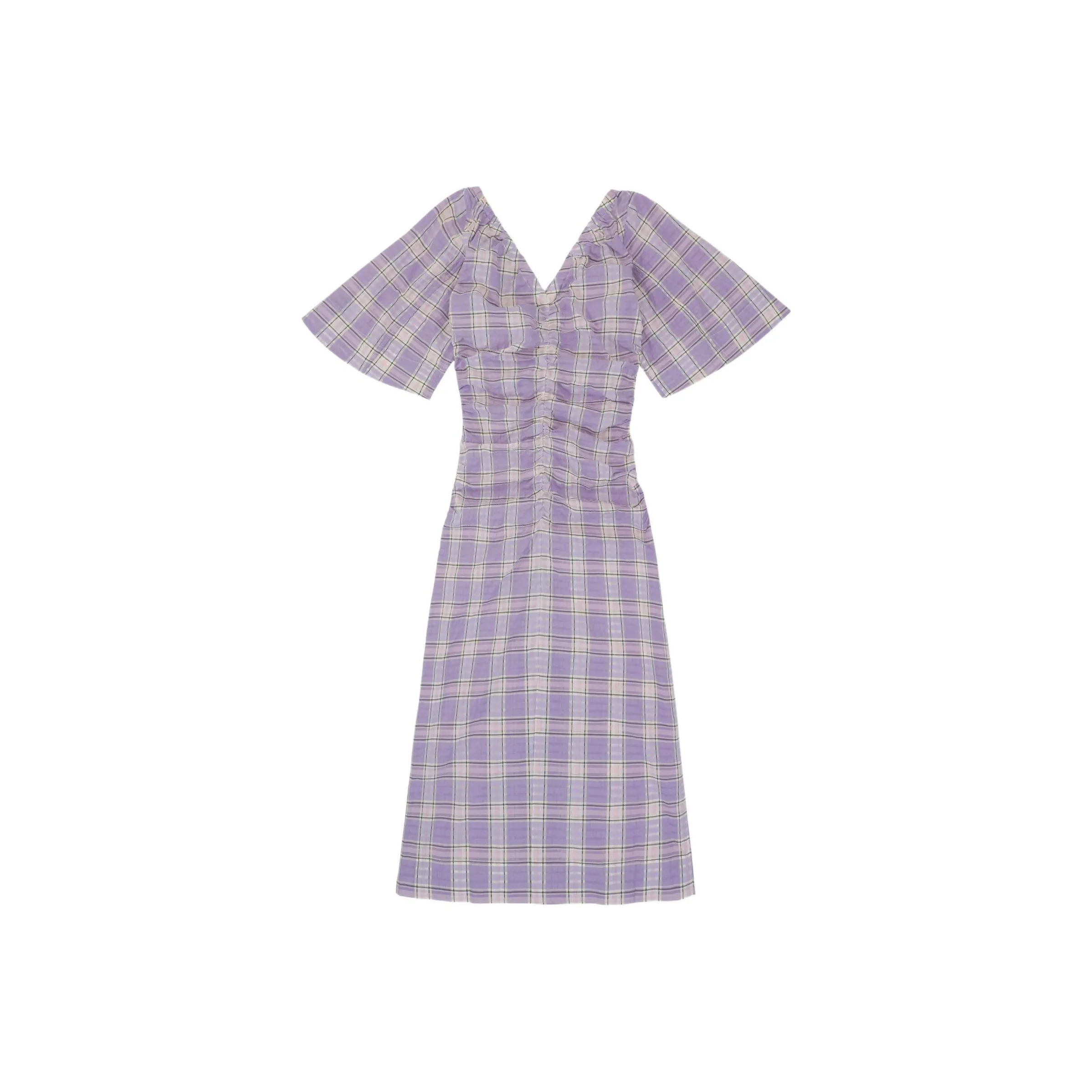 GANNI Short Sleeved Dress Women's Purple