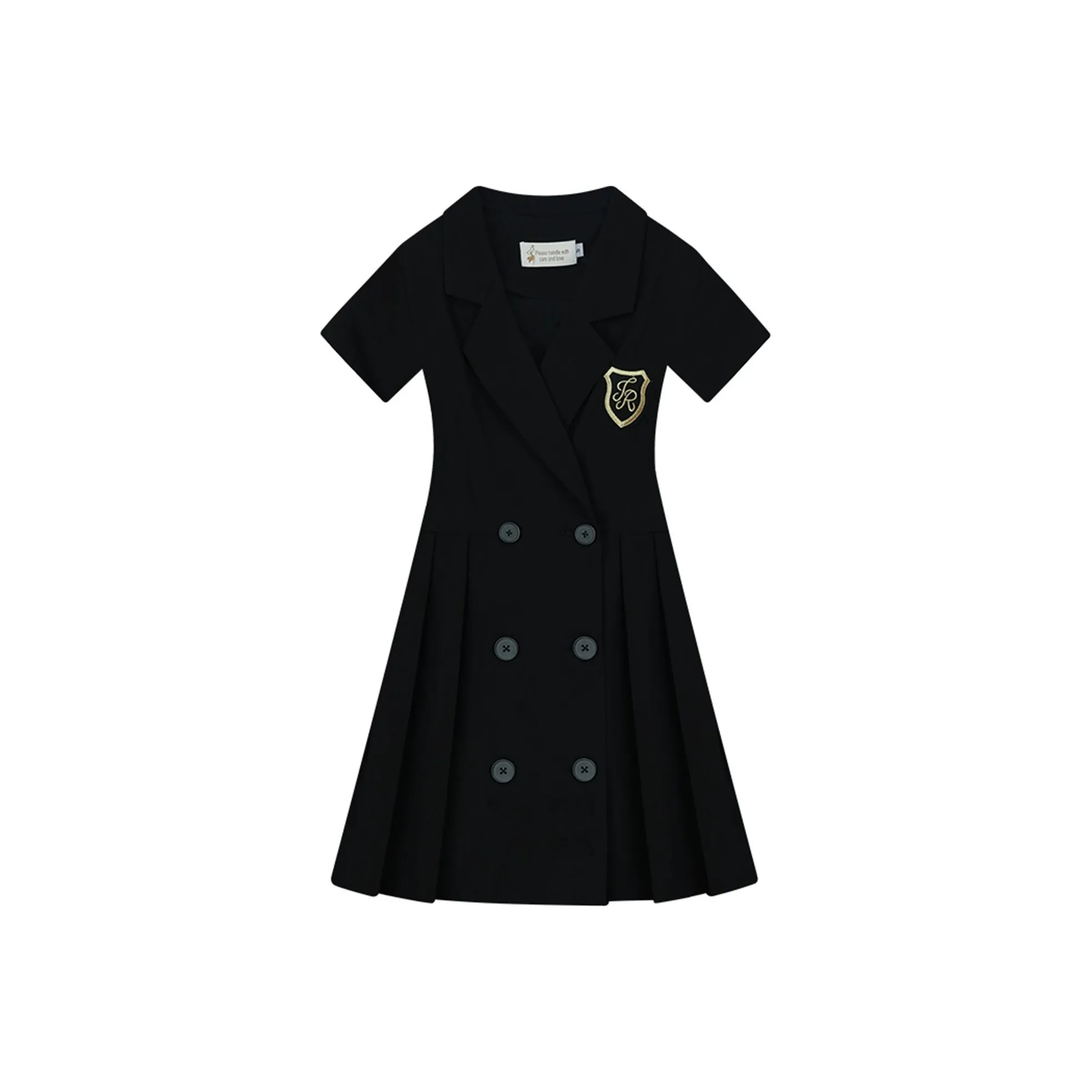 Oddgoods Короткий рукав Платье Женское Черное