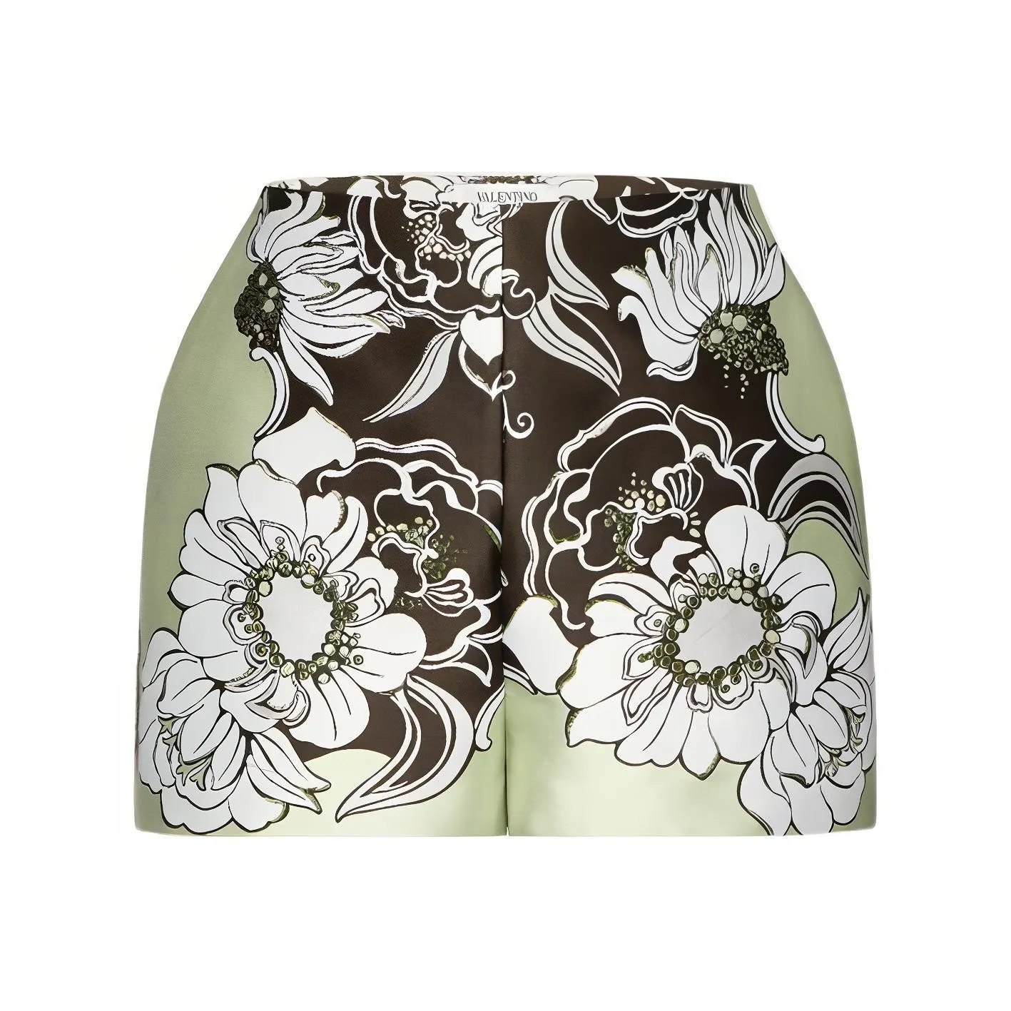 Valentino Plants & Flowers Casual Shorts Women's Green