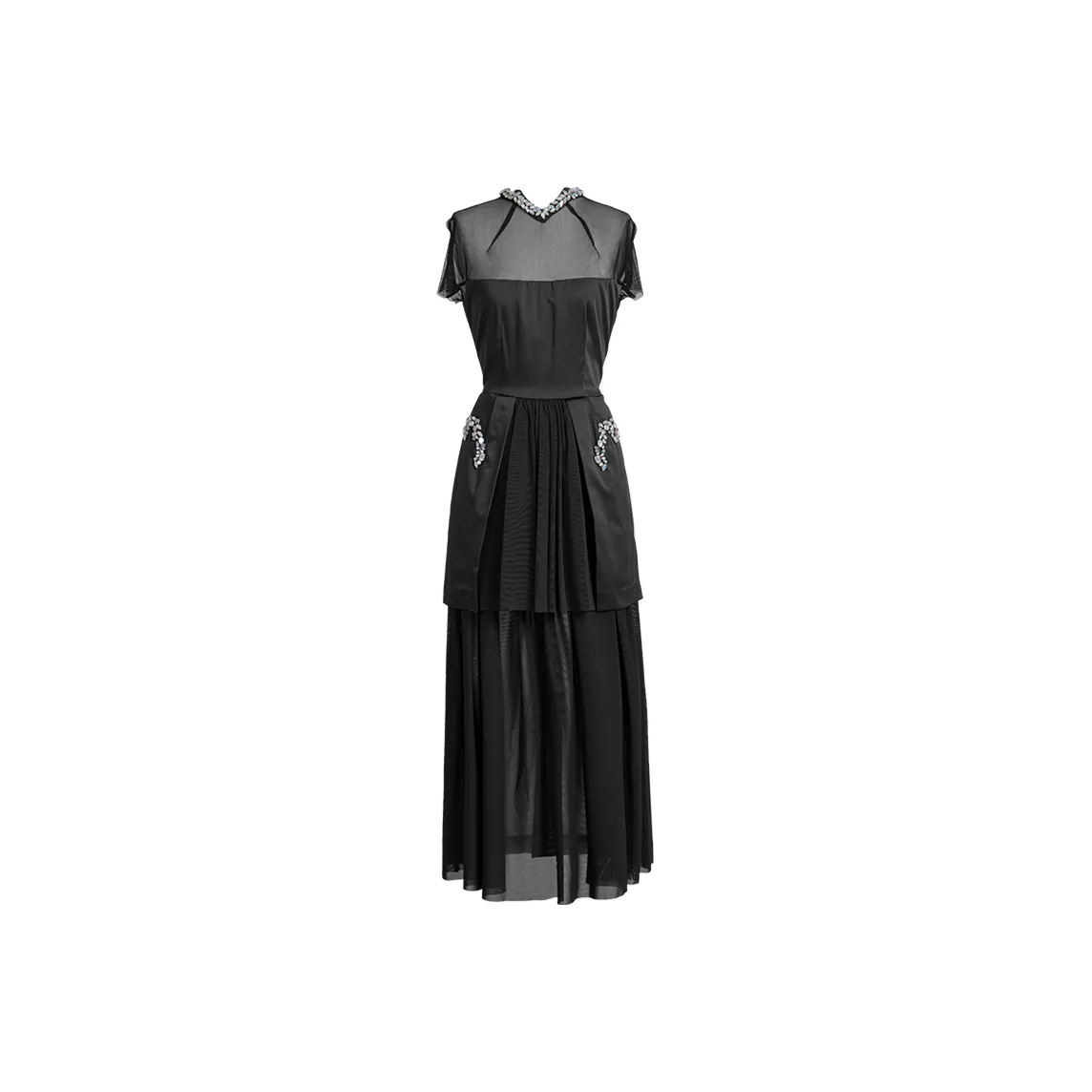 LIZZY Короткое платье с короткими рукавами женское черное