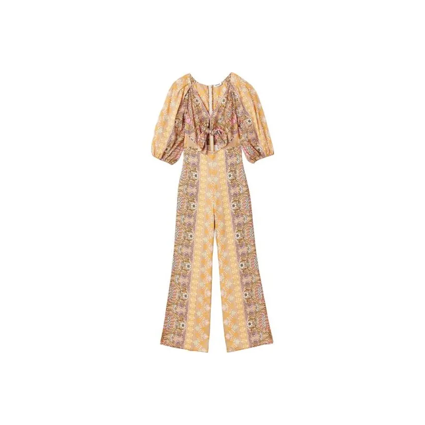 Sandro Jumpsuits Women's Beige Yellow