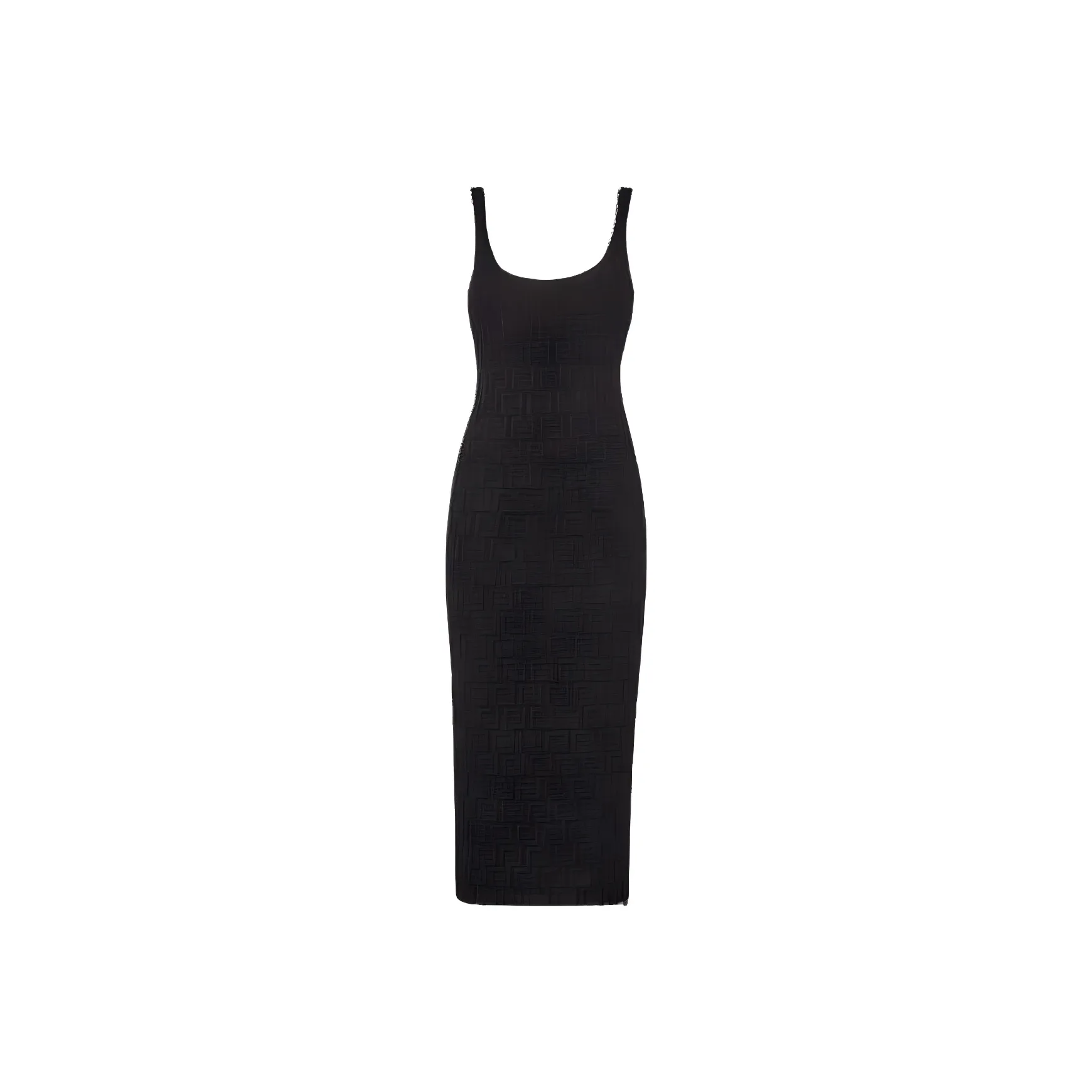 FENDI Ff Embossed Sleeveless Midi Dress