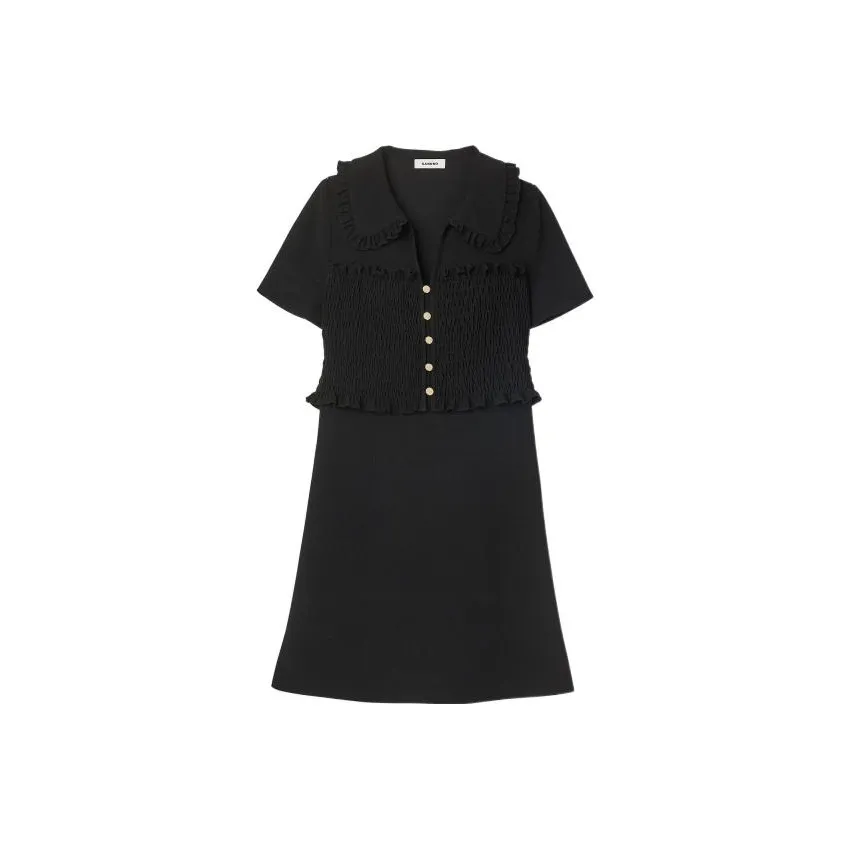 Sandro Short Sleeved Dresses Women's Black