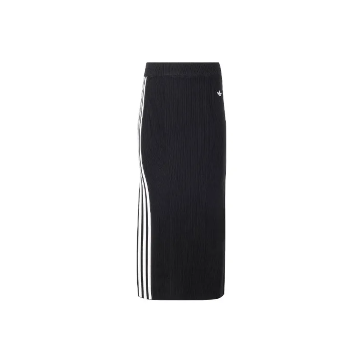 Adidas Originals Premium Knit Skirt Knit Long Skirts Women's Black