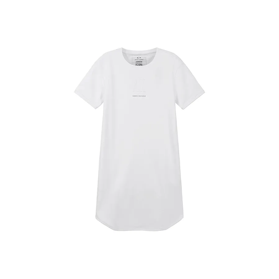 ARMANI EXCHANGEAE FW24 Короткое платье с короткими рукавами женское белое