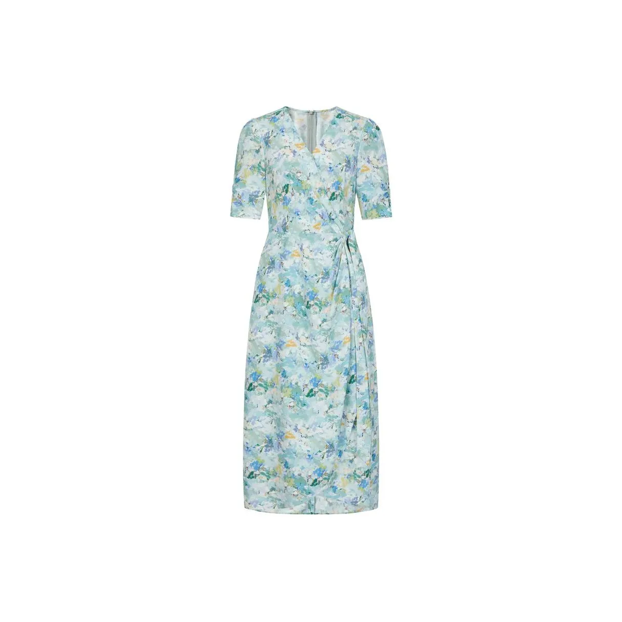 JZ. ANNAKRO Short Sleeved Dresses Women's Light Green Pattern