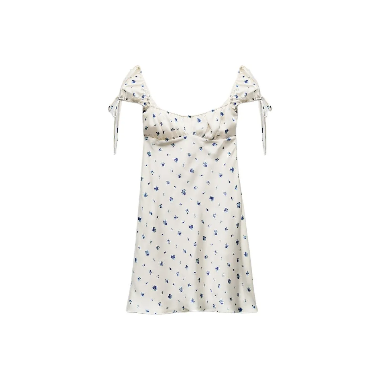 ZARA Short Sleeved Dress Women's White