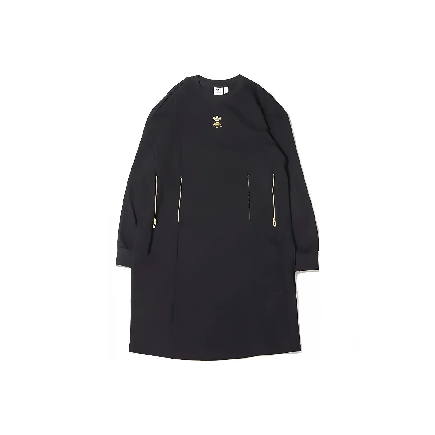Adidas Originals Длинное платье с длинными рукавами женское черное