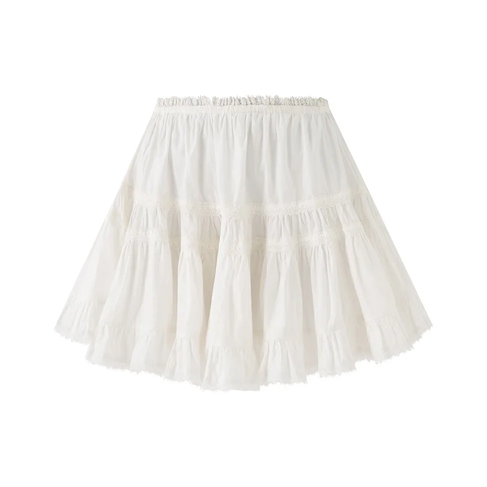 SOON FLOWER Casual Short Skirts Women's White