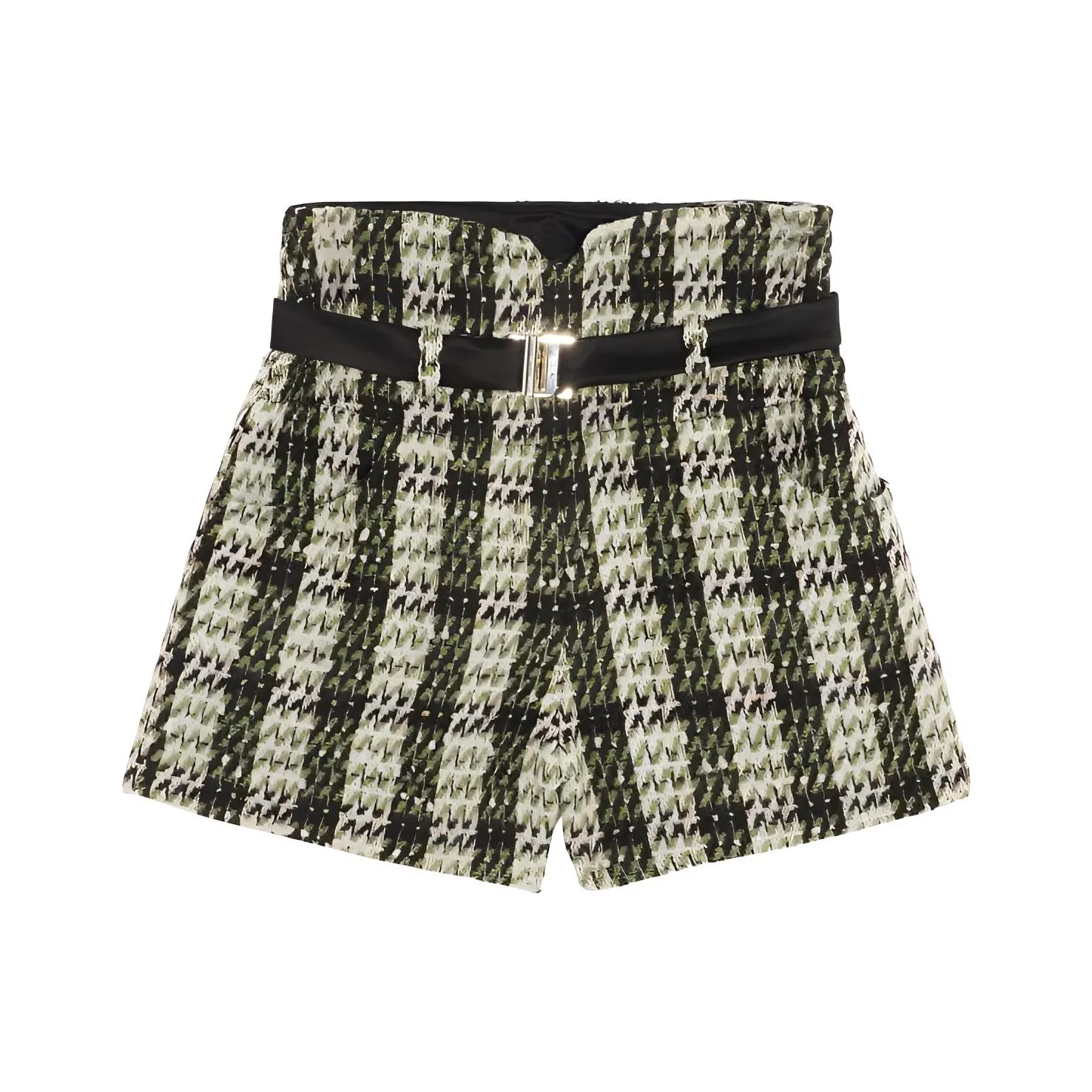 BEBE FW23 Повседневные шорты Женские Белый Зеленый