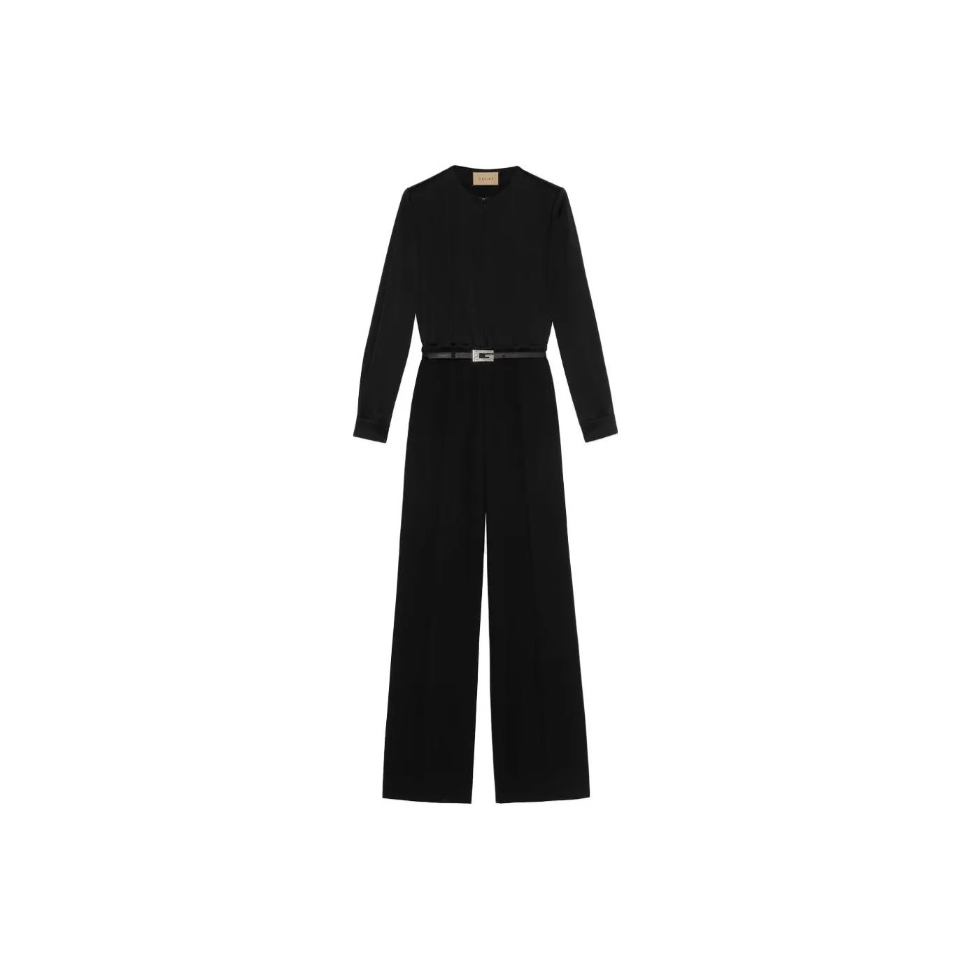 GUCCI Satin Square G Belt Jumpsuit