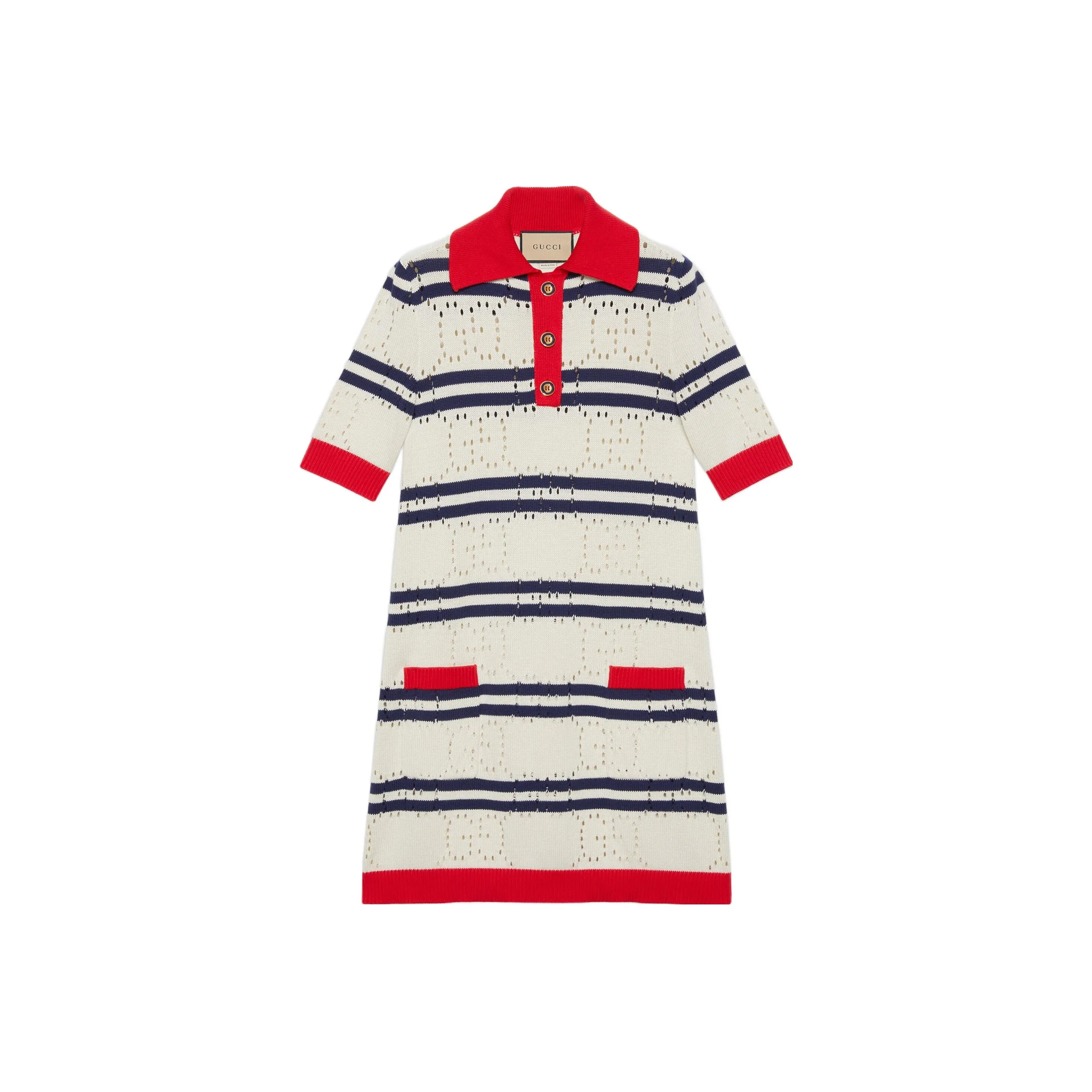GUCCI Short-Sleeved Dresses Women's Ivory White