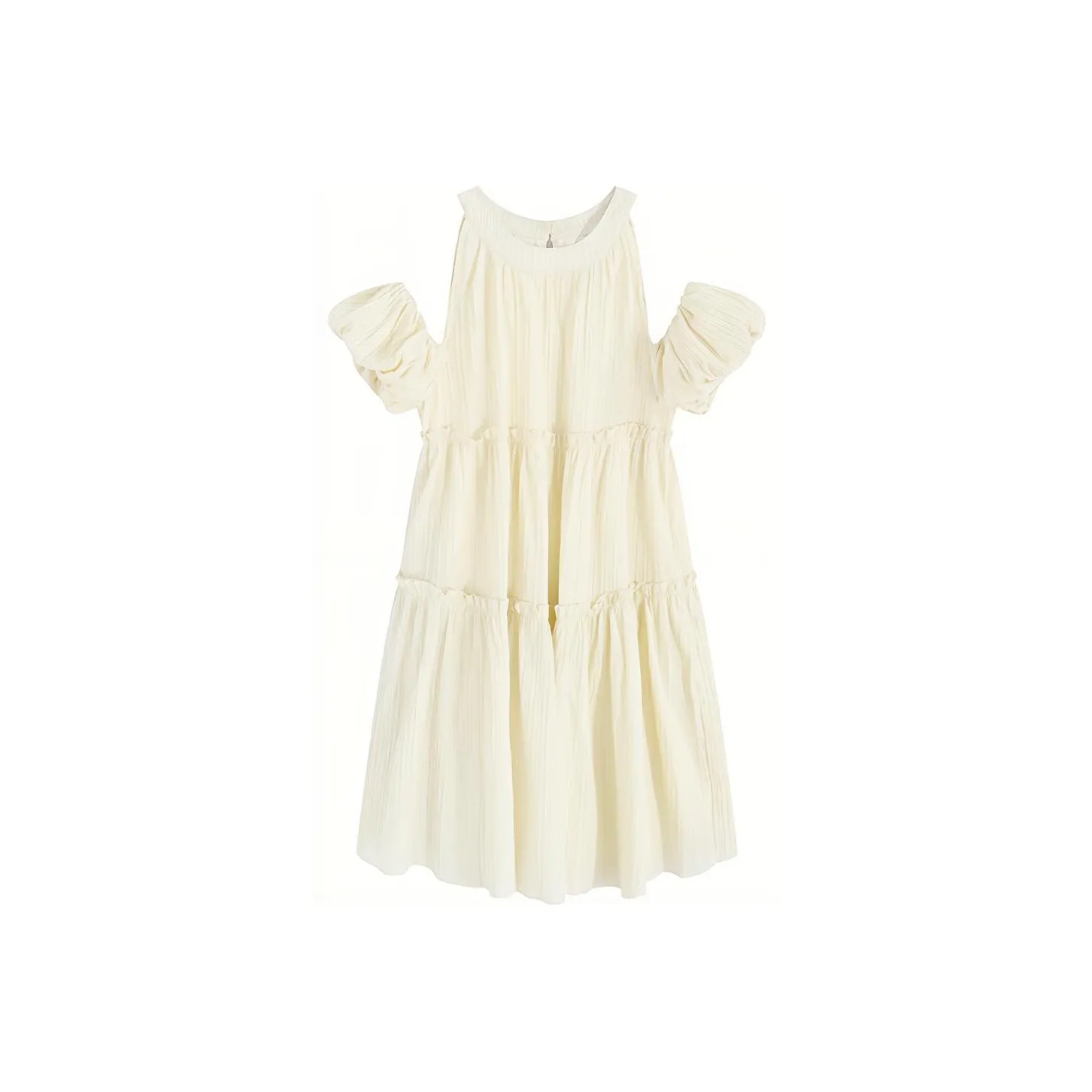 Garbege Short Sleeved Dresses Women's Apricot