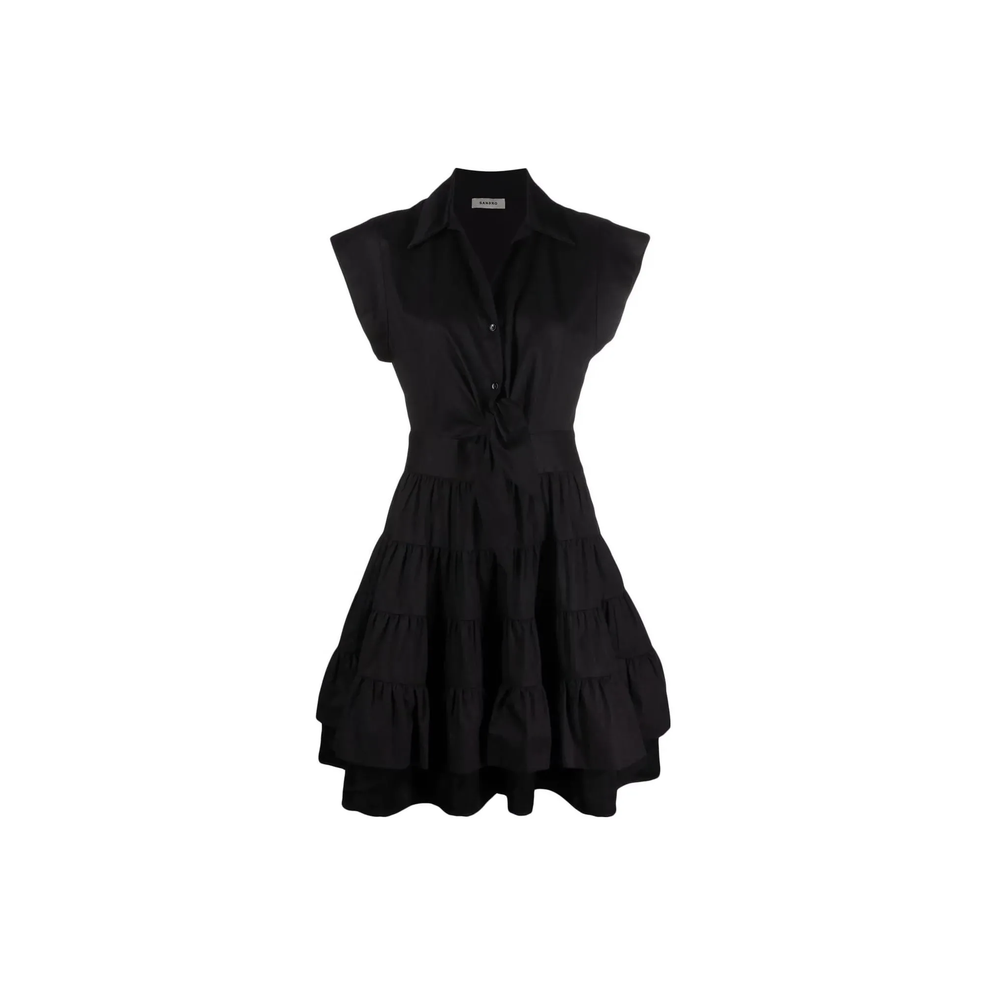 SANDRO Черное Женское Платье без рукавов