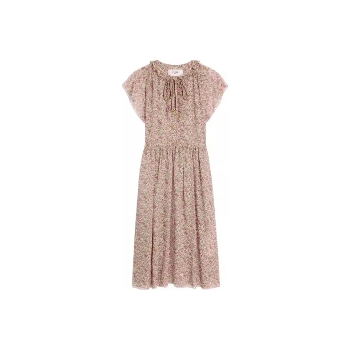 CELINE Short-Sleeved Dresses Women's Multicolor