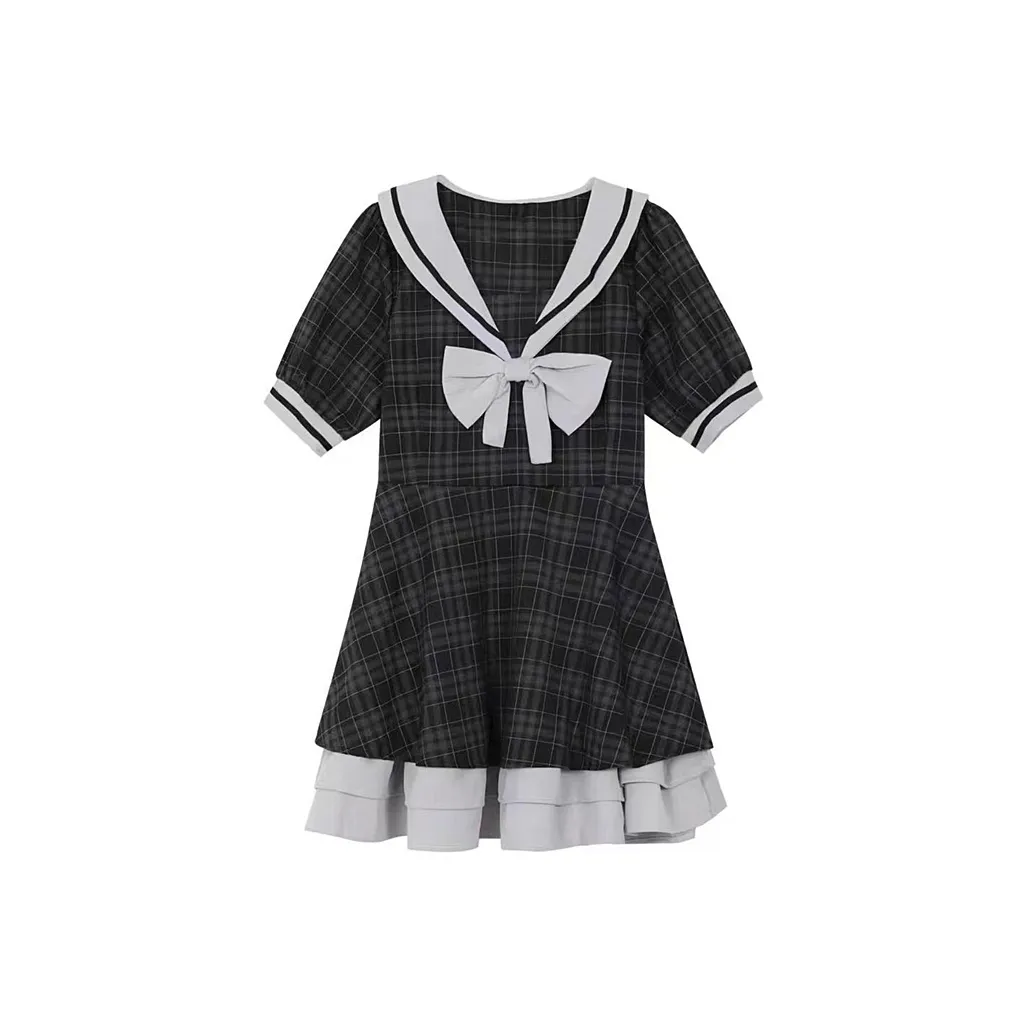 Incolore Short Sleeved Dress Women's Plaid