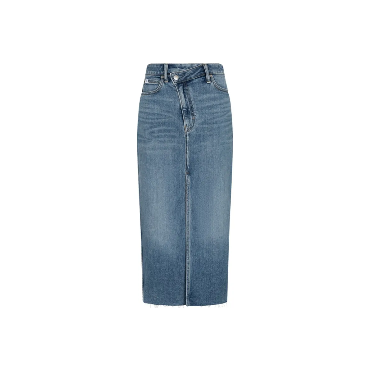 CALVIN KLEIN Denim Long Skirt Women's Denim Blue