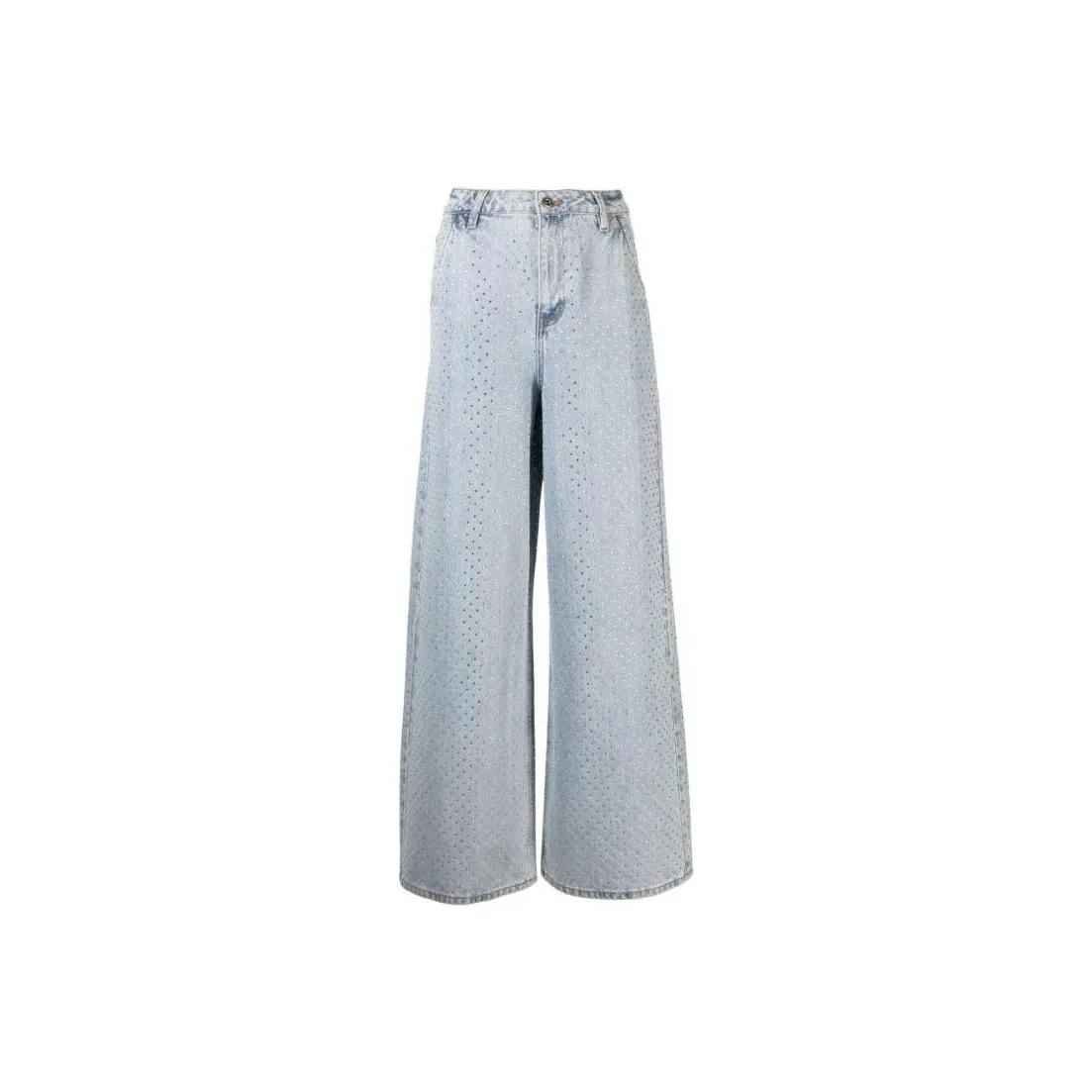 Self-portrait Embellished Wide Leg Jeans