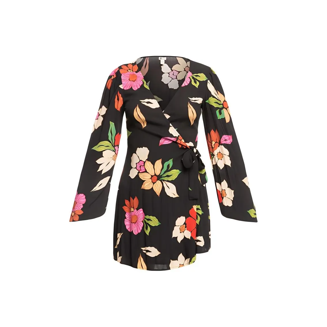 BILLABONG Hot Romance Mini Dress Long Sleeved Dress Women's Black