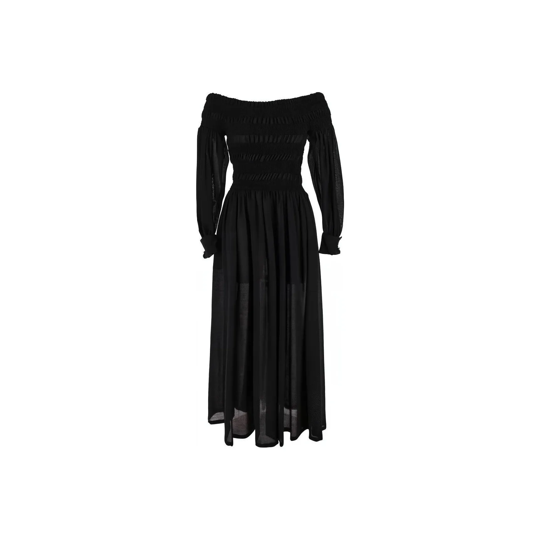 Max Mara Off Shoulder Long Sleeved Dress