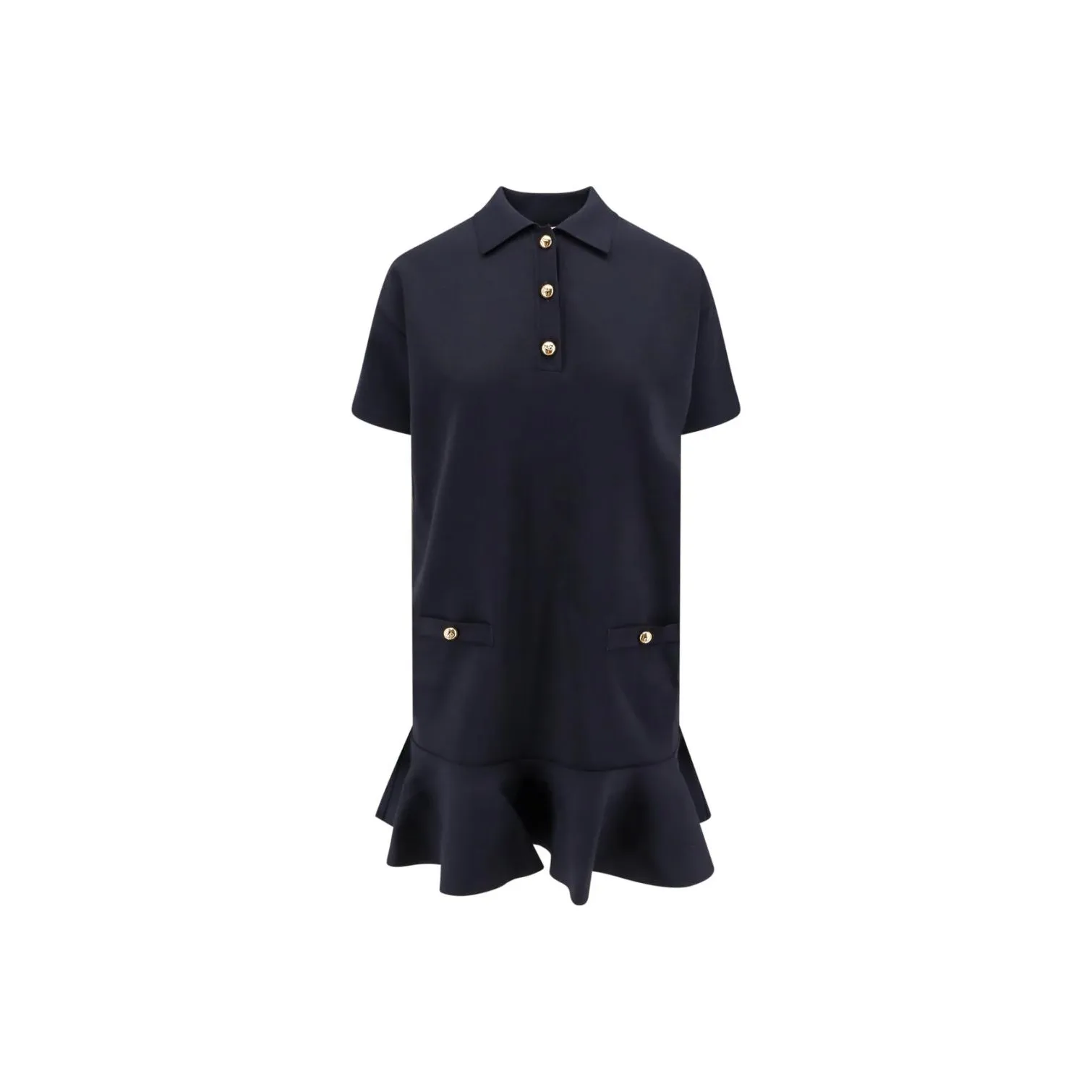 Valentino Peplum Hem Short Sleeved Polo Shirt Dress