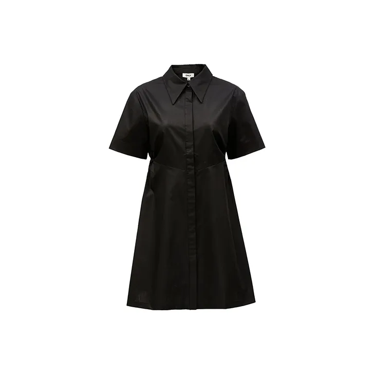 Only Вороний Глубокий Черный Женские Короткие Платья с Рукавами
