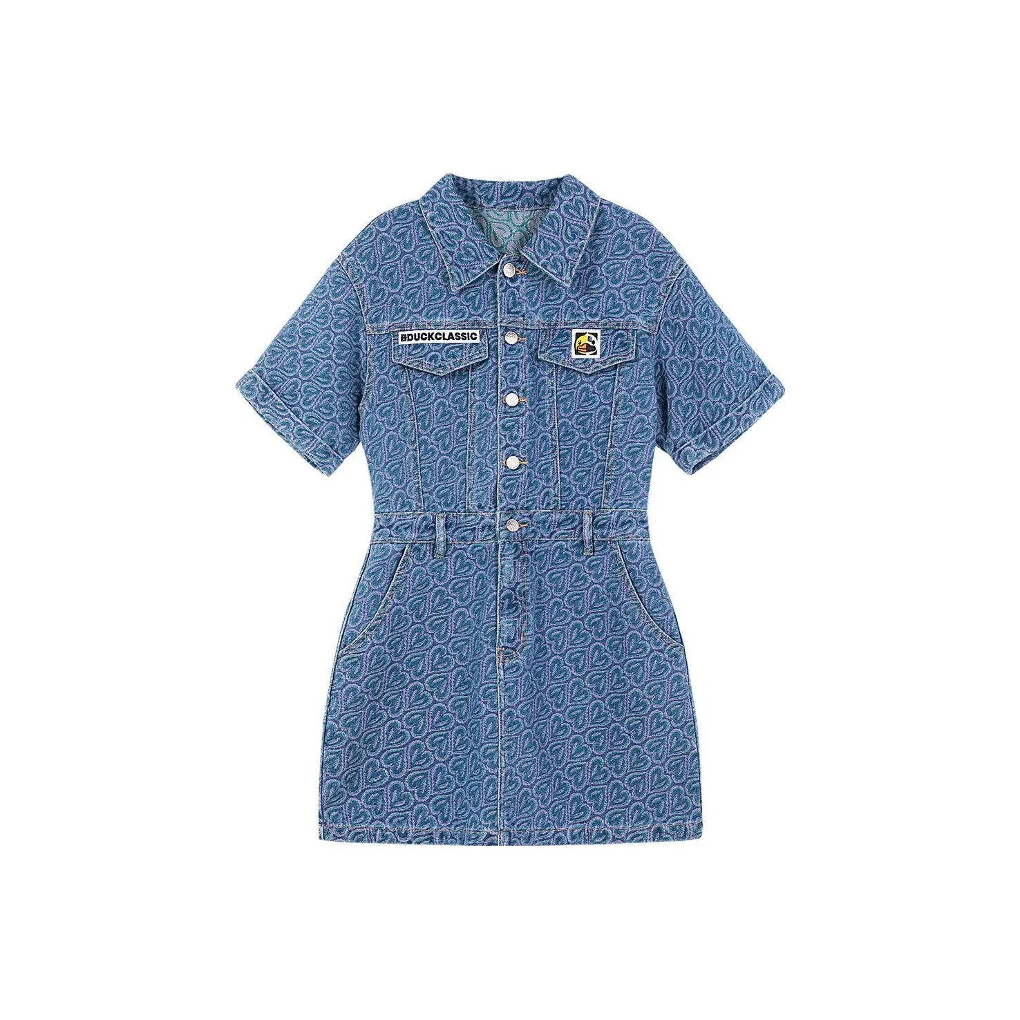 B.Duck Short Sleeved Dresses Women's Denim Blue