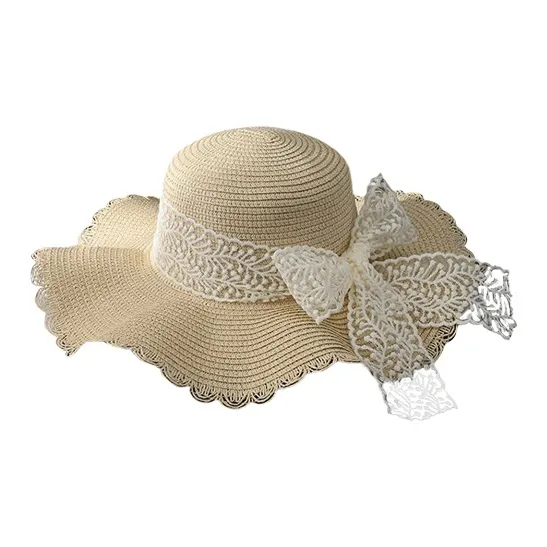 JKEM Соломенная плетеная шляпа с защитой от солнца женская