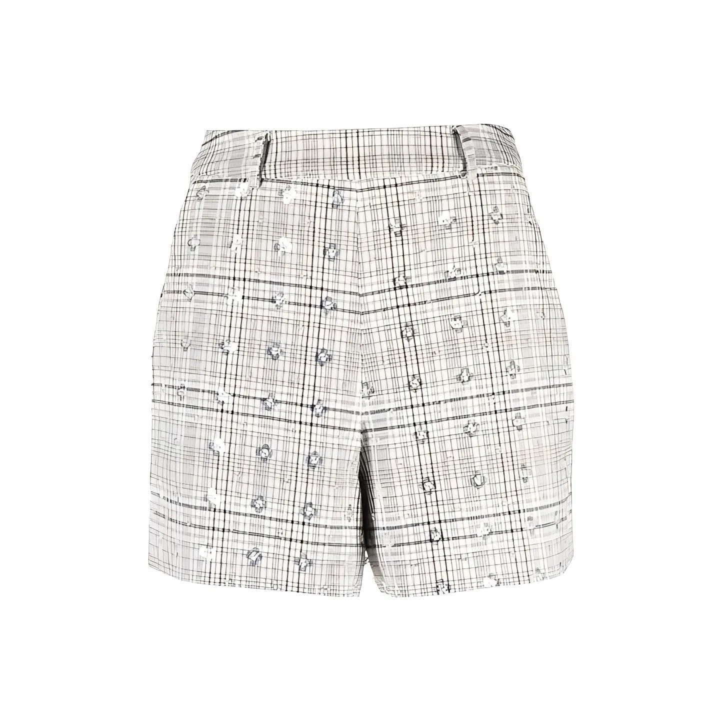 Self portrait Casual Shorts Women's Silver