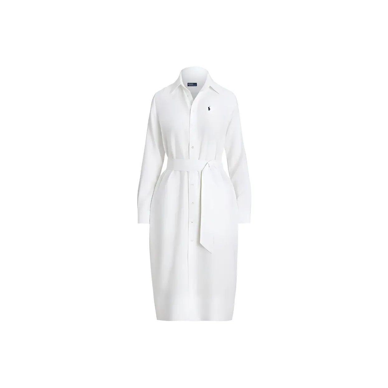 Polo Ralph Lauren Logo embroidered Linen Shirtdress
