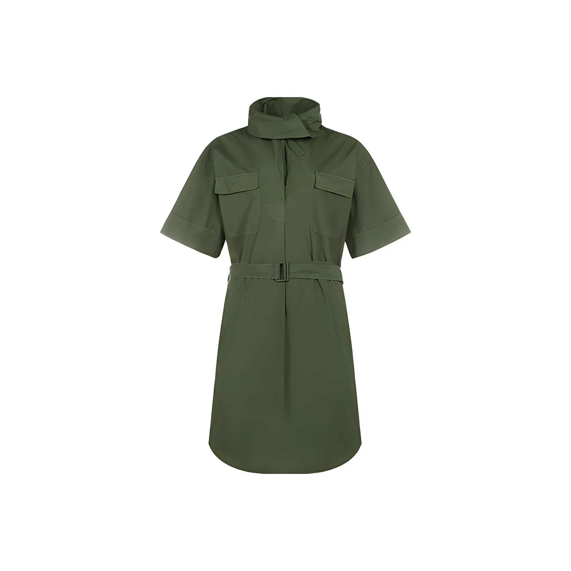 KENZO Армейский зеленый Женские Платья с коротким рукавом