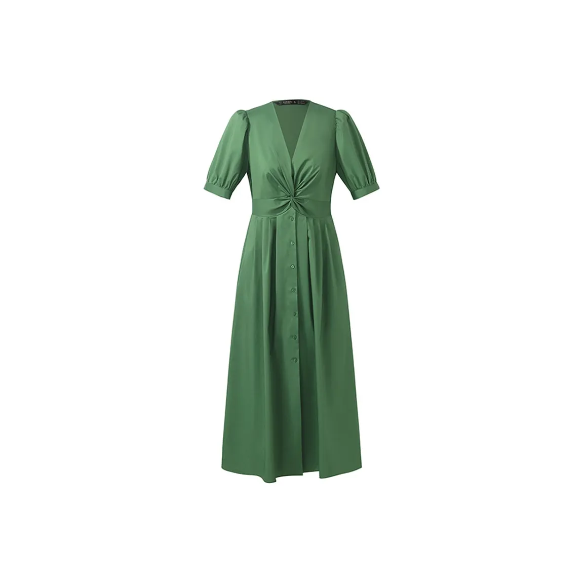 GOELIA Short Sleeved Dress Women's Forest Green
