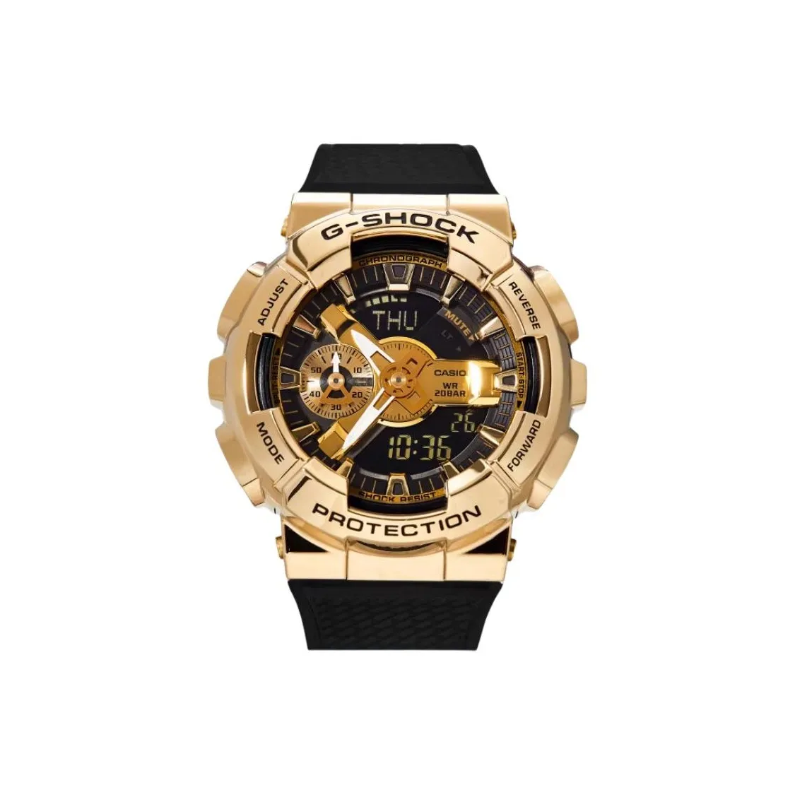 CASIO Кварцевый механизм Мужской Full Metal Коллекция Disk Watch 51,9мм*48,8мм Золото