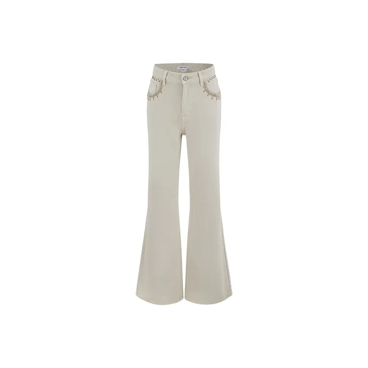 URBAN REVIVO Джинсы Женские Экрю