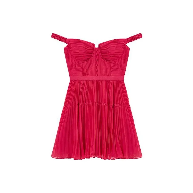 Self portrait Chiffon Off Shoulder Mini Dress