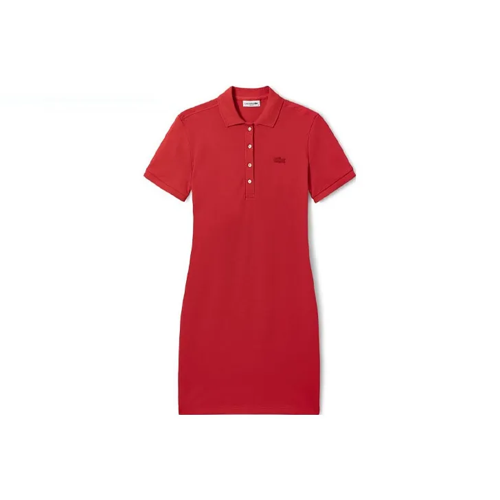 LACOSTE SS22 Short Sleeved Dress Women's Orange Red