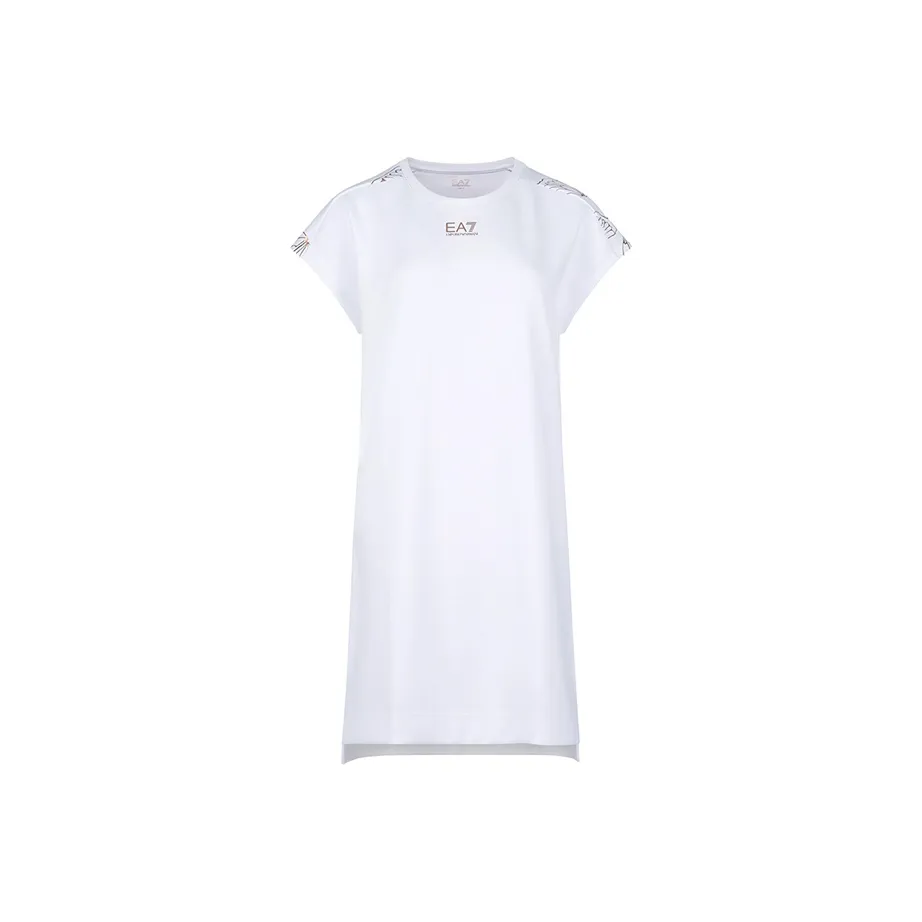 EMPORIO ARMANI EA7 Короткий рукав Платье Женское Белое