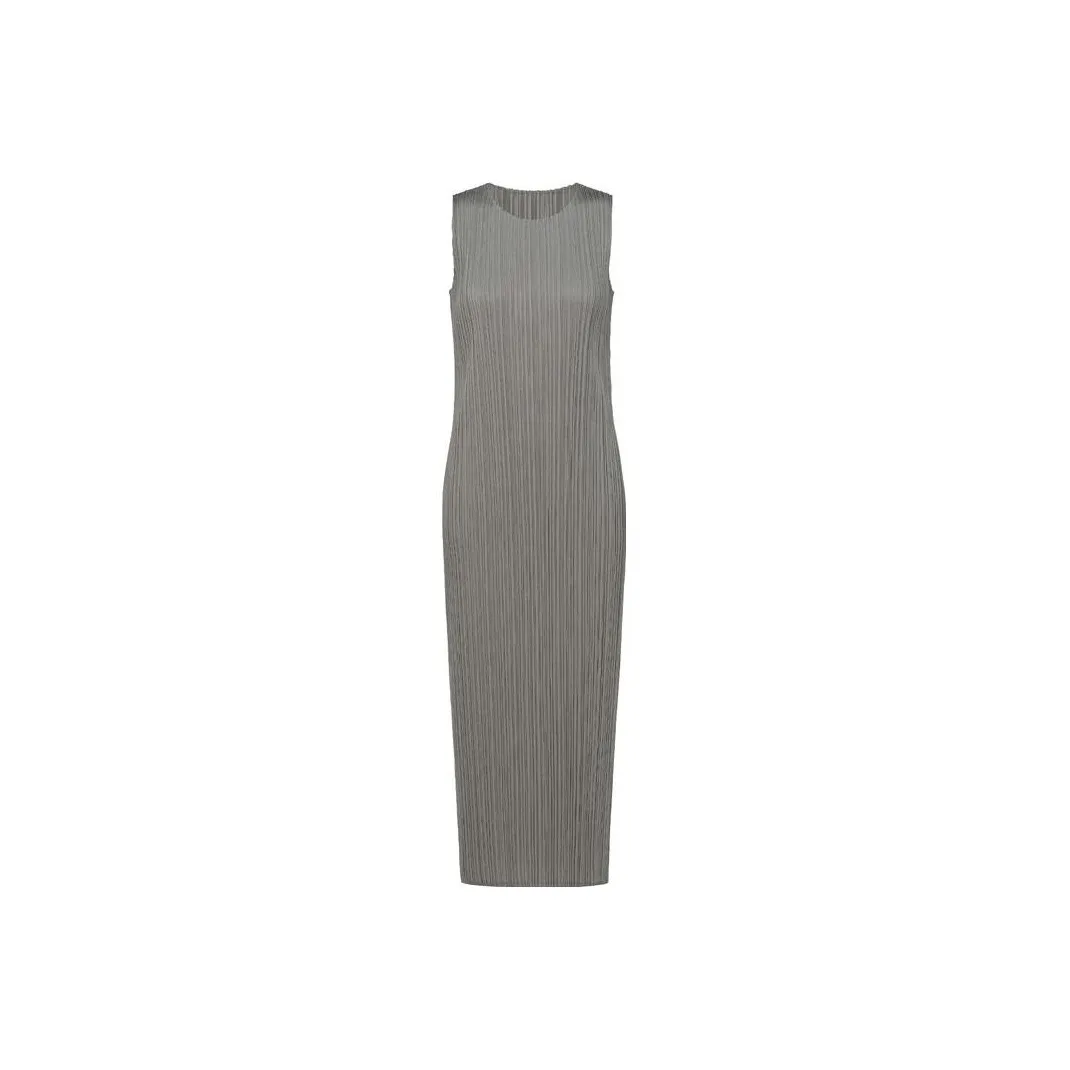 PLEATS PLEASE ISSEY MIYAKE Sleeveless Dress Women's Gray
