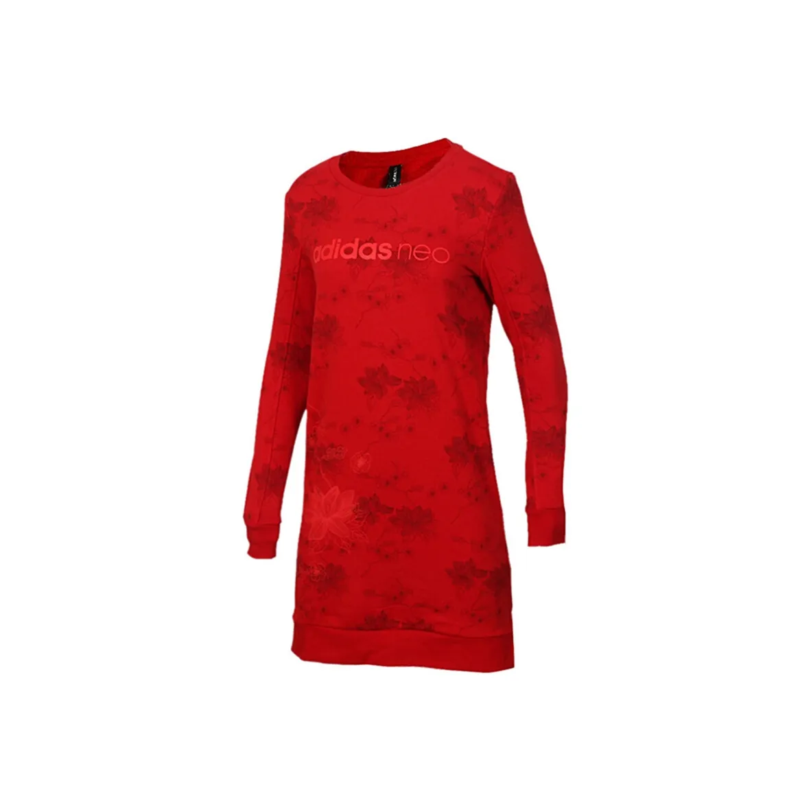 Adidas Neo Long Sleeved Dresses Women's Red