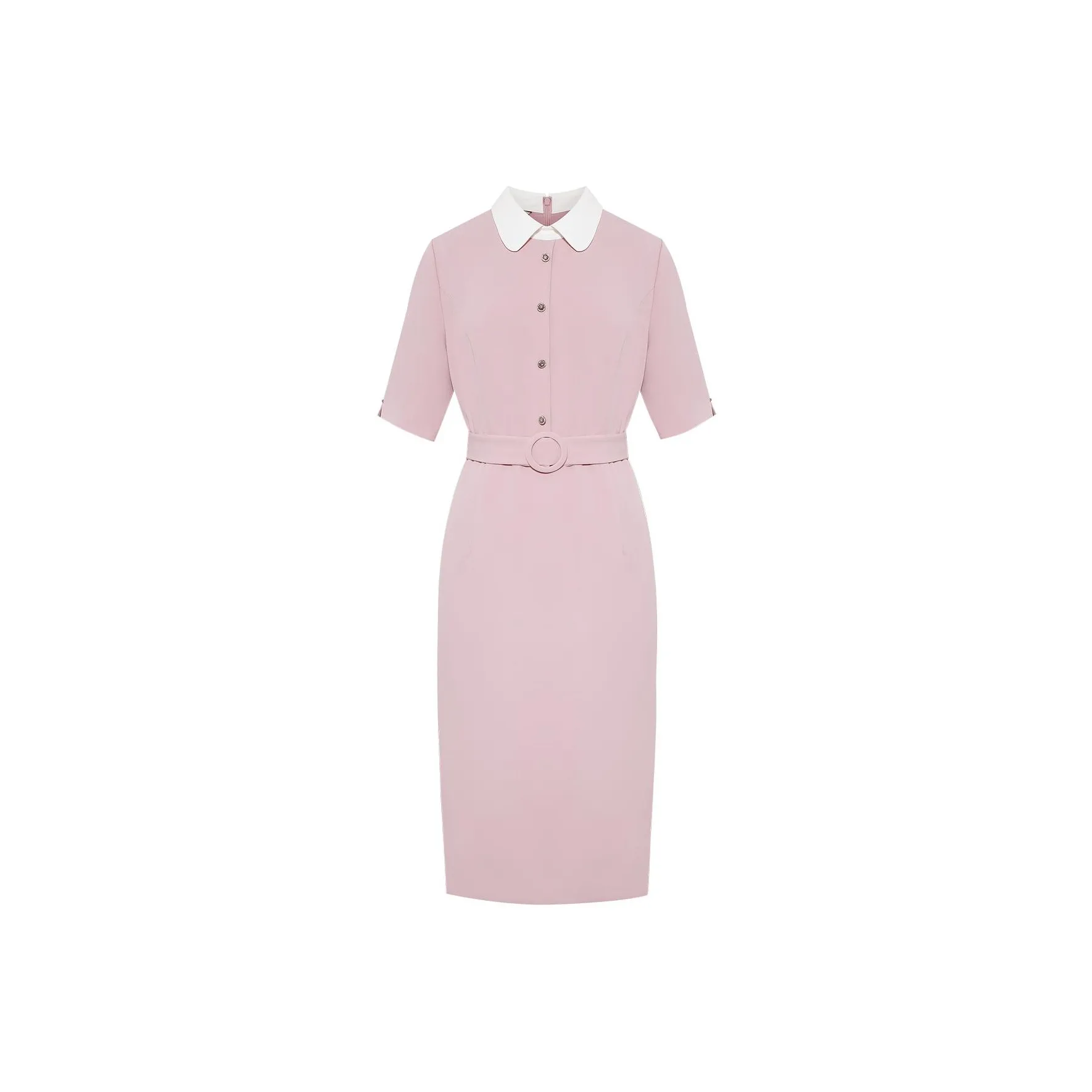 BBLLUUEE Короткий рукав Платье Женское Розовое