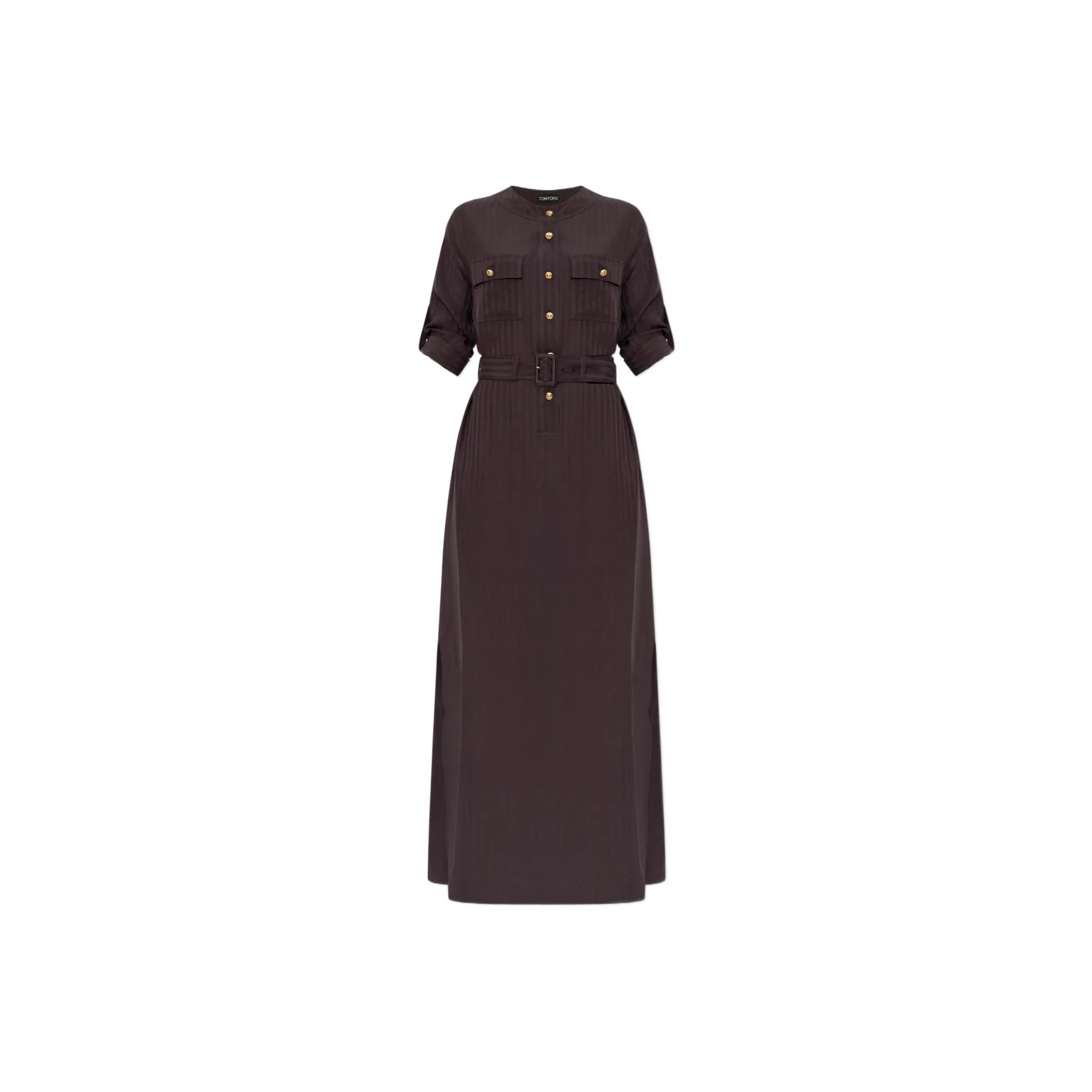 TOM FORD Striped Belted Dress