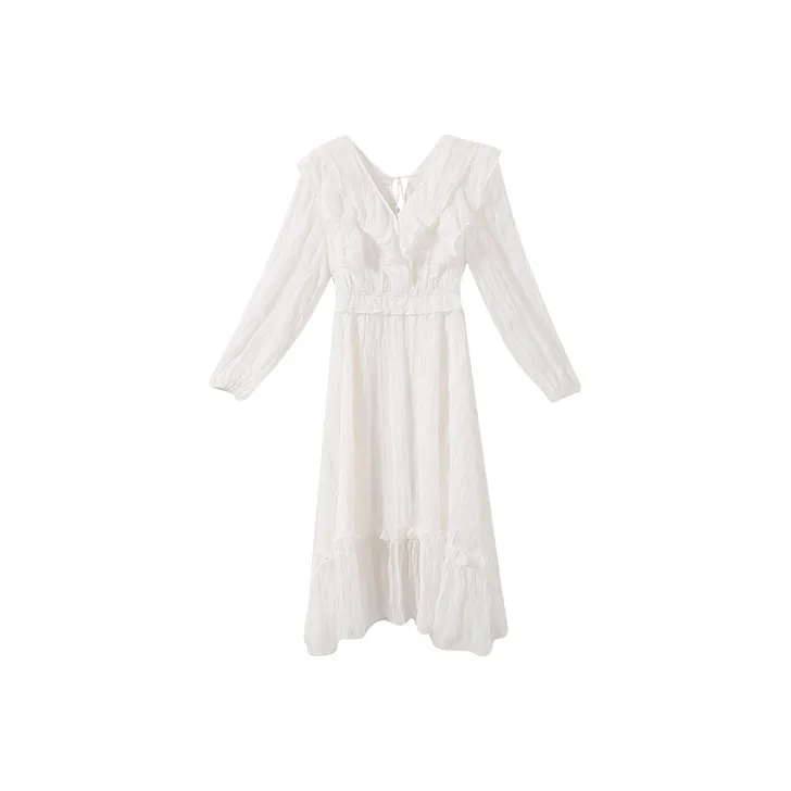 YUMOMO STAR Женские Длинные Платья с Рукавами