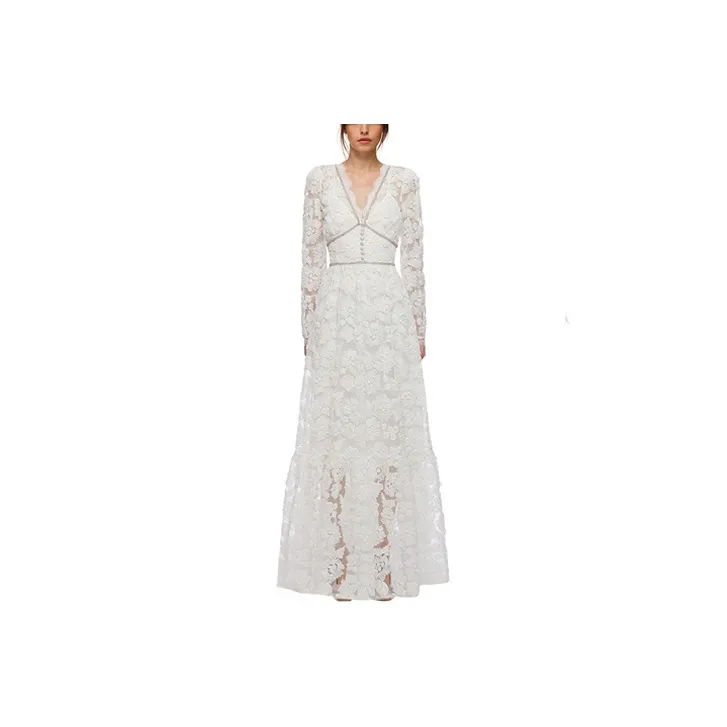 Self portrait Long Sleeved Dresses Women's White